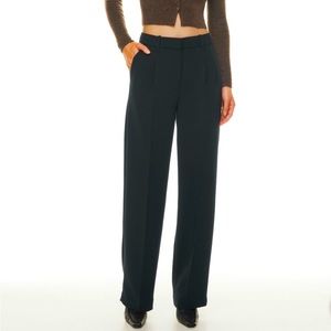 Aritzia Wilfred Effortless Wide Length Pant Size 12 Black 🖤